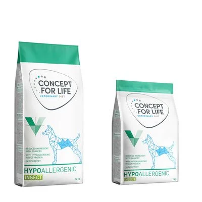 12 kg + 1 kg kaupan päälle! 13 kg Concept for Life Veterinary Diet Hypoallergenic Insect