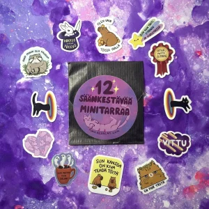 12 säänkestävää minitarraa MYSTEERIPUSSI*