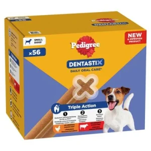 168 x Pedigree DentaStix Daily Oral Care / Fresh -säästöpakkaus pienille koirille (5–10 kg)