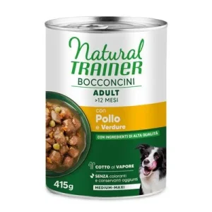 9 + 3 kaupan päälle! 12 x 415 g / 12 x 400 g Natural Trainer Bocconcini Adult Medium & Maxi Chunks: kana (12 x 415 g)