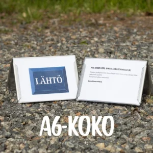 A6-kokoiset rally-tokon kylttitelineet