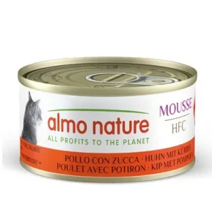 Almo Nature HFC Cat Mousse 6 x 70 g kana & kurpitsa
