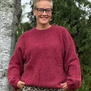 Alpakkaneule Fanny Viininpunainen