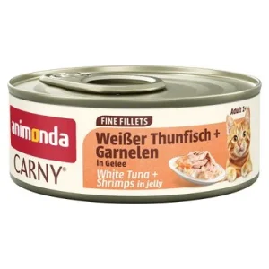 animonda Carny Adult Fine Fillets hyytelössä 24 x 60 g valkotonnikala & katkaravut