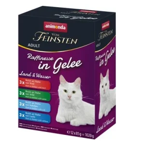 Animonda vom Feinsten Adult Raffinesse hyytelössä 12 x 85 g lajitelma maalta ja vedestä (4 makua)