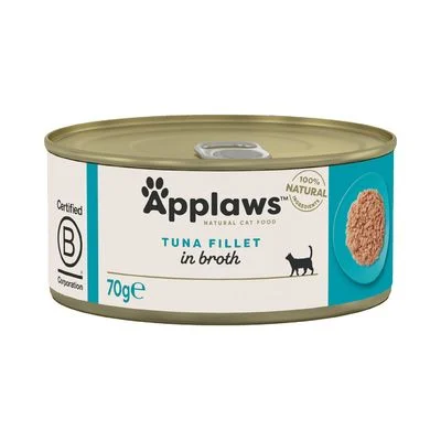 Applaws in Broth -kissanruoka 6 x 70 g tonnikalafilee