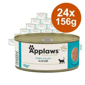 Applaws in Broth -säästöpakkaus 24 x 156 g lajitelma: neljä makua