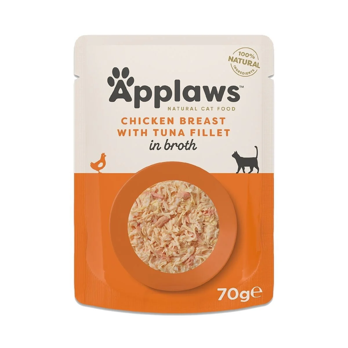 Applaws Kana ja tonnikalafilee liemessä 70 g