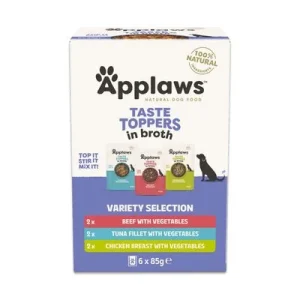 Applaws Taste Toppers -säästöpakkaus 12 x 85 g kokeilupakkaus liemessä