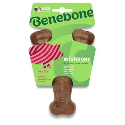 Benebone Wishbone pekoni koko S: noin P 17,5 x L 10 x K 4 cm.