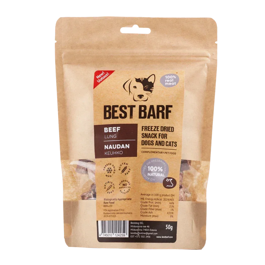 Best Barf Pakastekuivattu Naudan keuhko, 100g