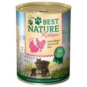 Best Nature Kitten 6 x 400 g siipikarjansydän & riisi