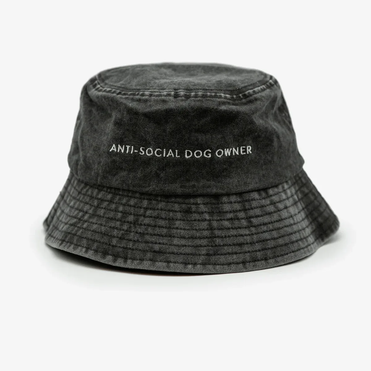 Black Denim Bucket Hat – Anti-Social Dog Owner