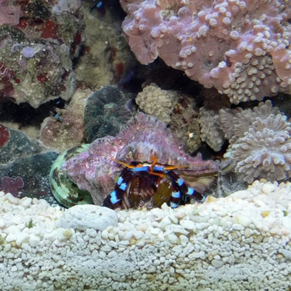Blue Leg Hermit Crab (Calcinus elegans) (M)