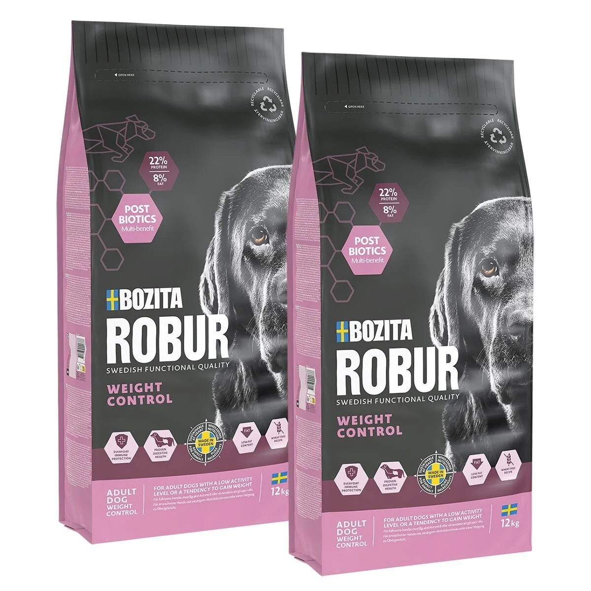 Bozita Robur Weight Control 2×12 kg