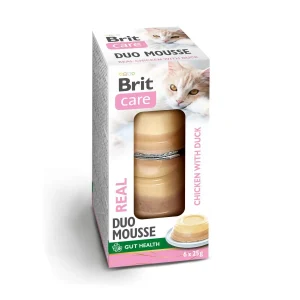 Brit Care Cat Double Layer mousse, kana ja ankka 6 × 25 g