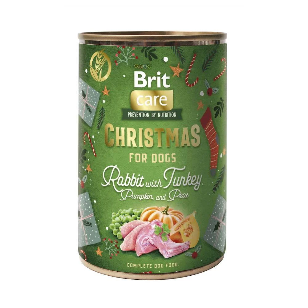 Brit Care Dog Christmas can Rabbit and Turkey 400g