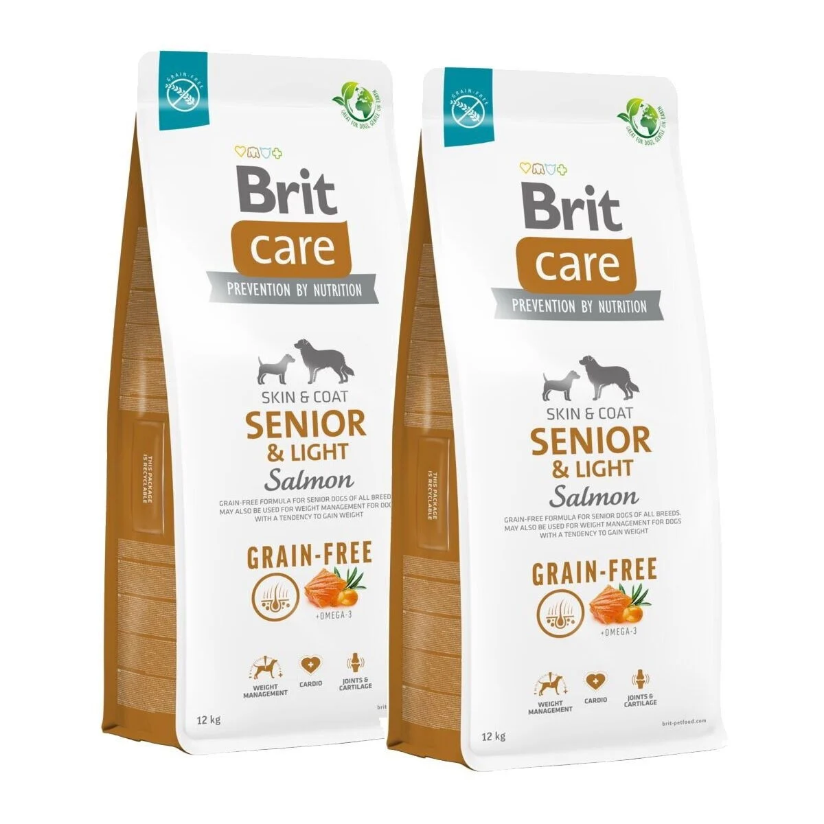 Brit Care Dog Senior & Light Grain Free Salmon 2×12 kg