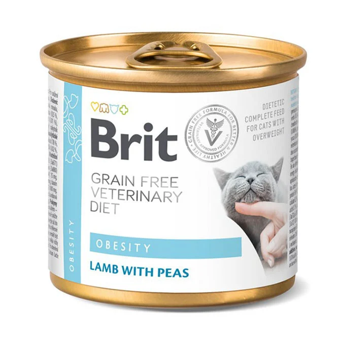 Brit GF Vet Diet Cat Can Obesity 6×200 g - Image 2