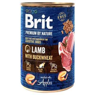 Brit Premium by Nature 6 x 400 g Lampaanliha ja tattari