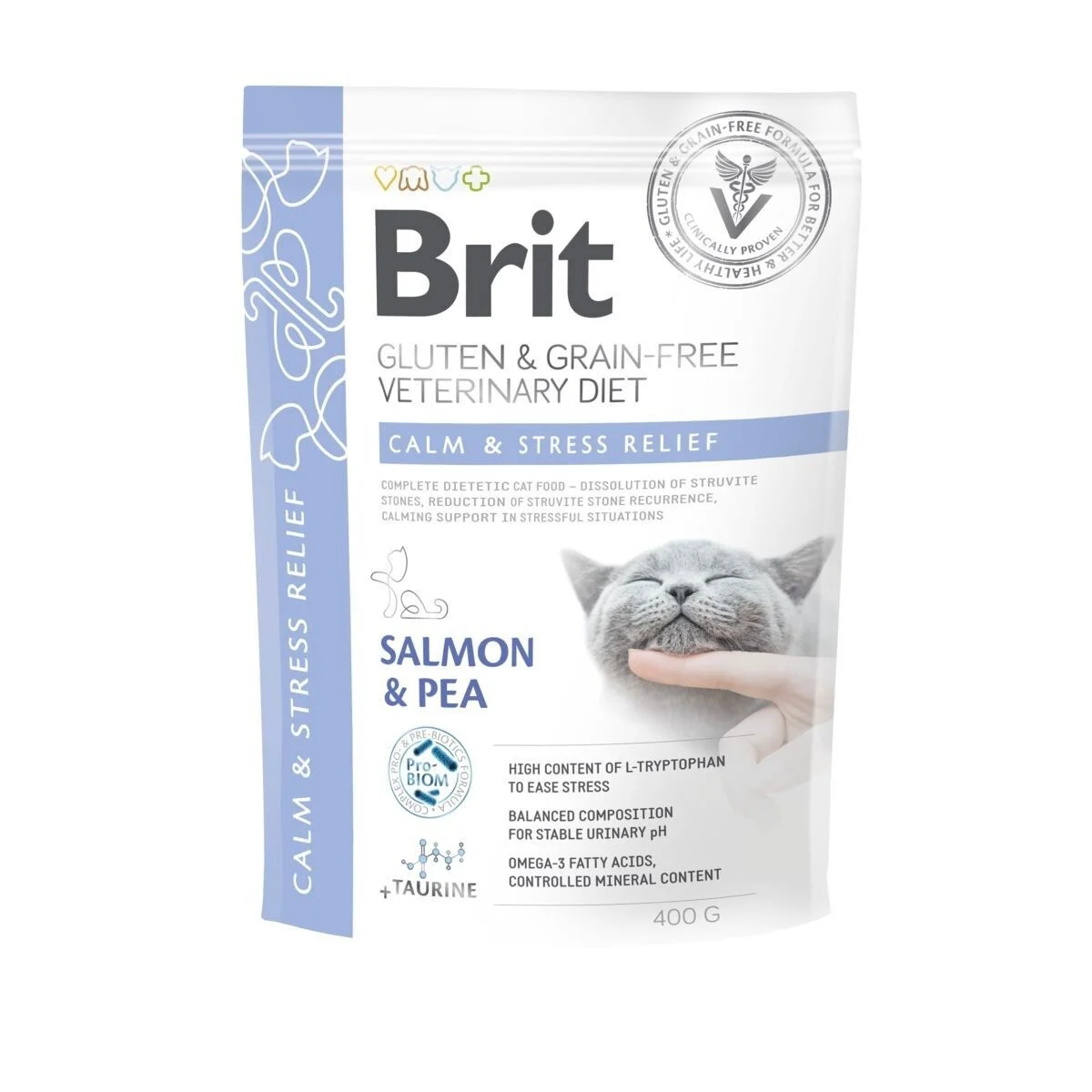 Brit Veterinary Diet Cat Grain Free Calm & Stress Relief Salmon & Pea