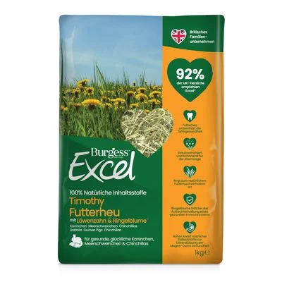Burgess Excel heinä voikukilla ja kehäkukilla 1 kg