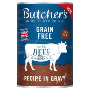 Butcher's Original Grain Free -säästöpakkaus 48 x 400 g nautaa kastikkeessa