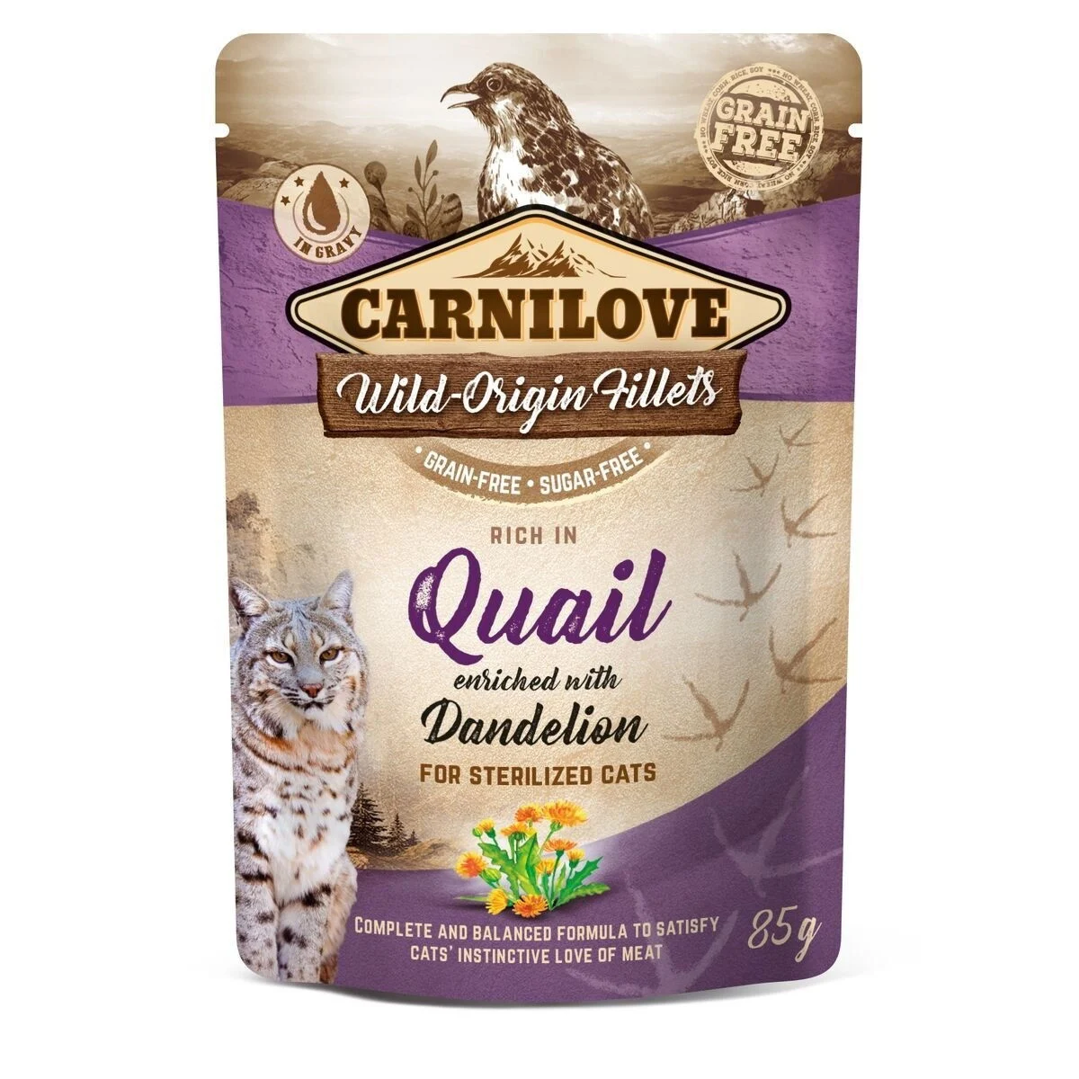 Carnilove Cat Sterilized Viiriäinen & Voikukka 85 g