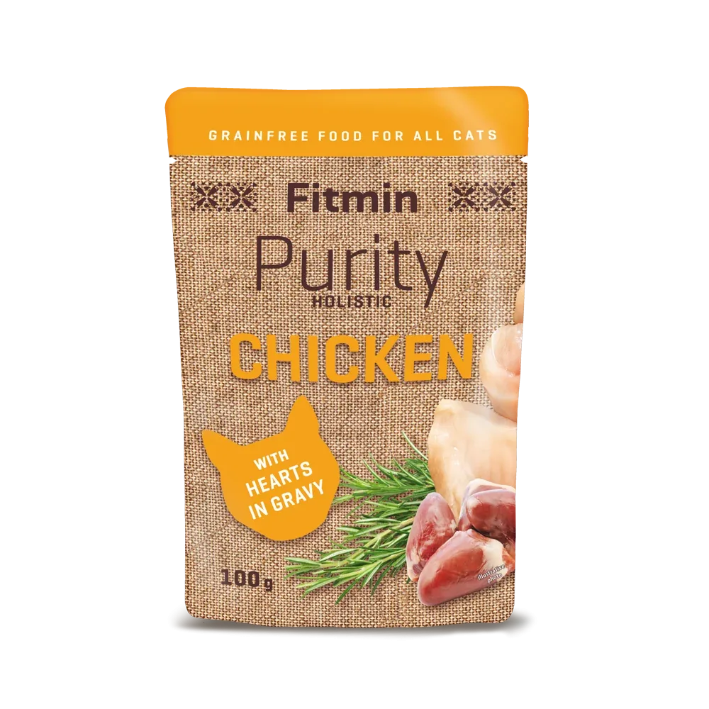 Cat Purity -annospussi kanaa ja sydämiä 100 g