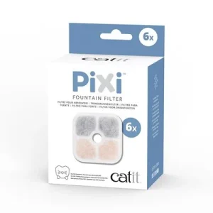 Catit Pixi keraaminen juoma-automaatti, valkoinen Varuste: Vaihtosuodatin (6 kpl)