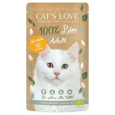 Cat's Love Luomu -säästöpakkaus 12 x 100 g luomukana