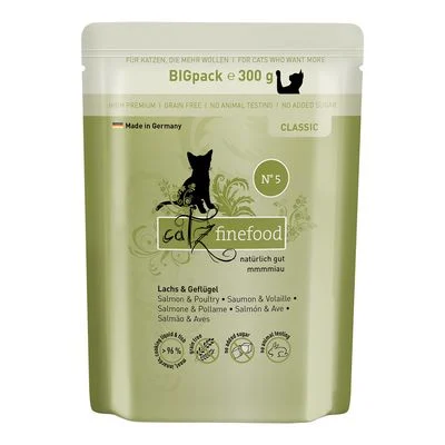 catz finefood -säästöpakkaus 24 x 300 g lohi & siipikarja