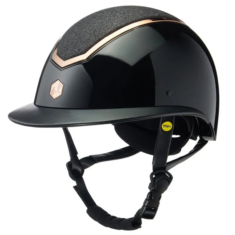 Charles Owen Kylo Gloss Mips Wide Peak Musta/Ruusukulta