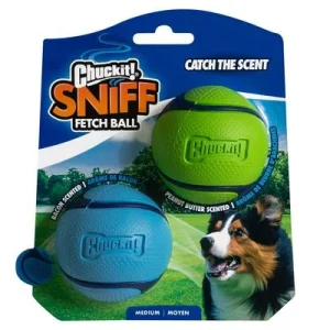 Chuckit! Sniff Fetch pallojen kaksoispakkaus Koko M: 2 x noin Ø 6,5 cm