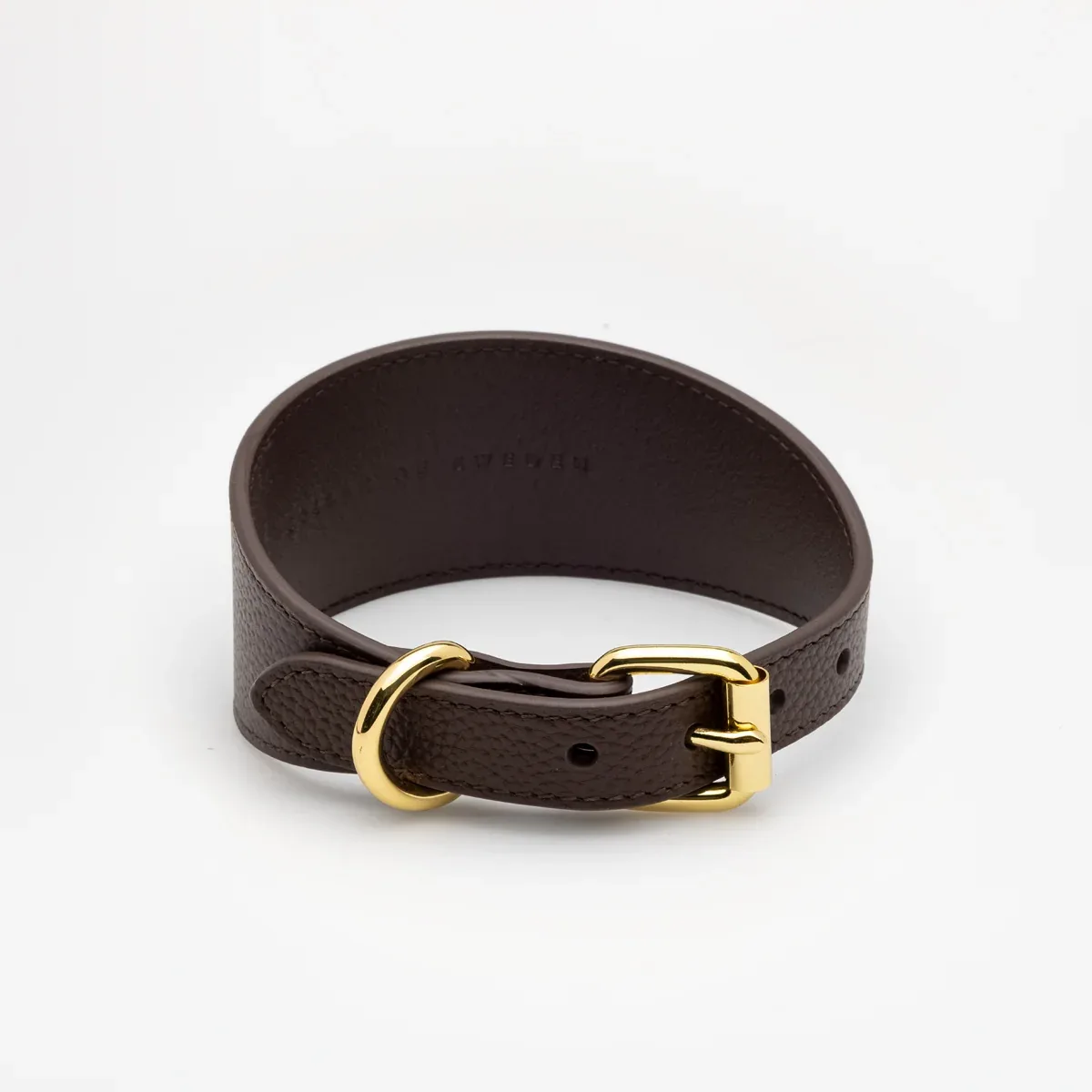 Coffee Brown Dog Collar Wide
