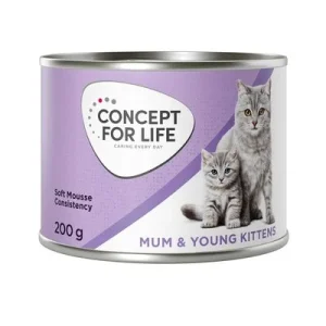 Concept for Life Mum & Young Kittens Mousse UUSI: 6 x 200 g