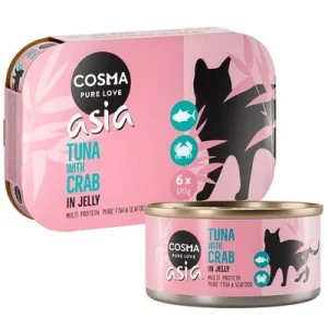 Cosma Asia hyytelössä -säästöpakkaus 24 x 170 g tonnikala & ravunliha
