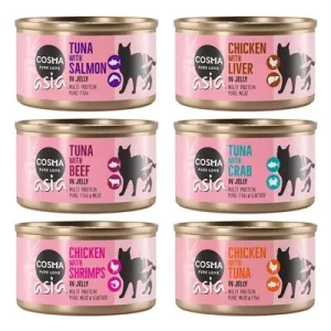 Cosma Asia -valikoima hyytelössä 6 x 85 g lajitelma II (6 makua)