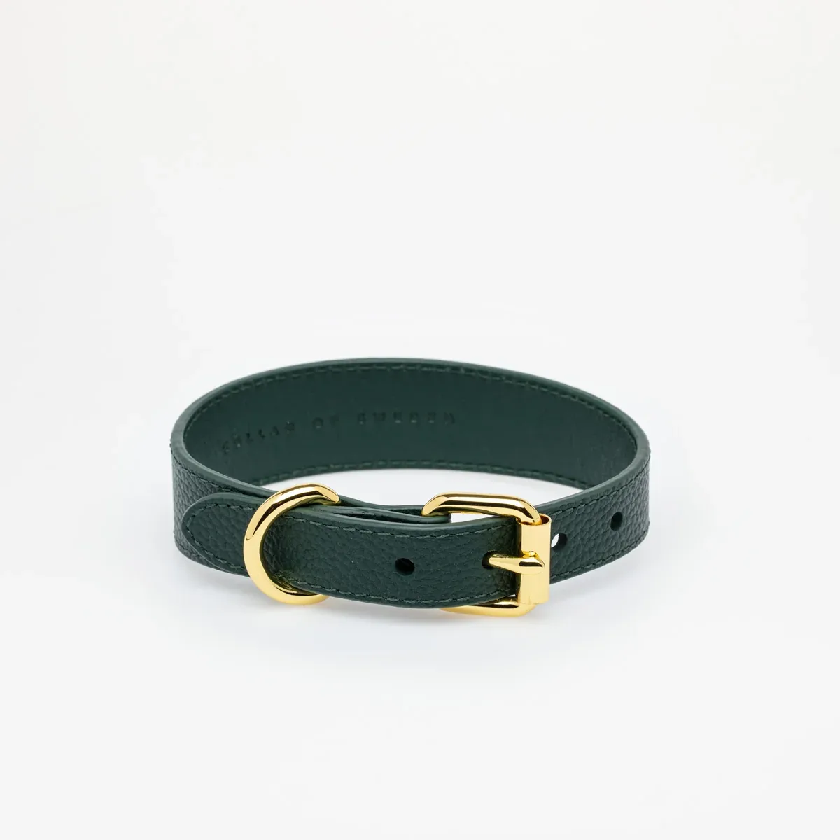 Dark Green Dog Collar Thin