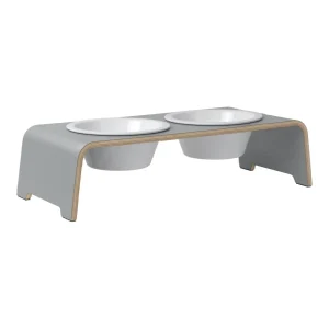 dogBar® Classic korotettu ruokakuppiteline – Harmaa