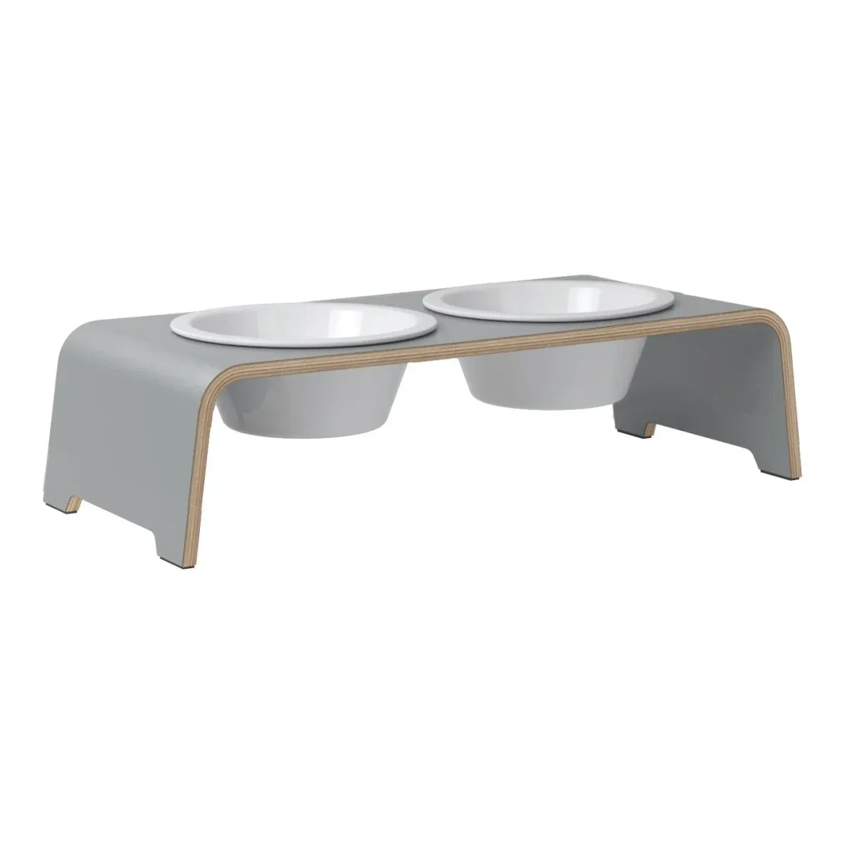 dogBar® Classic korotettu ruokakuppiteline – Harmaa
