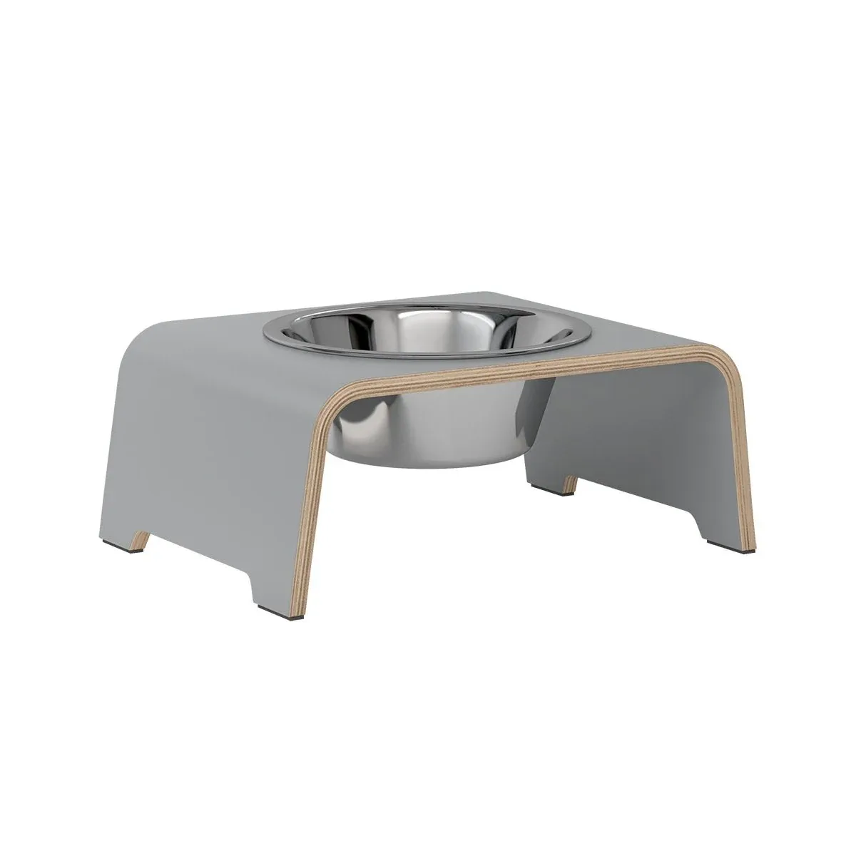 dogBar® Single korotettu ruokakuppi – Harmaa