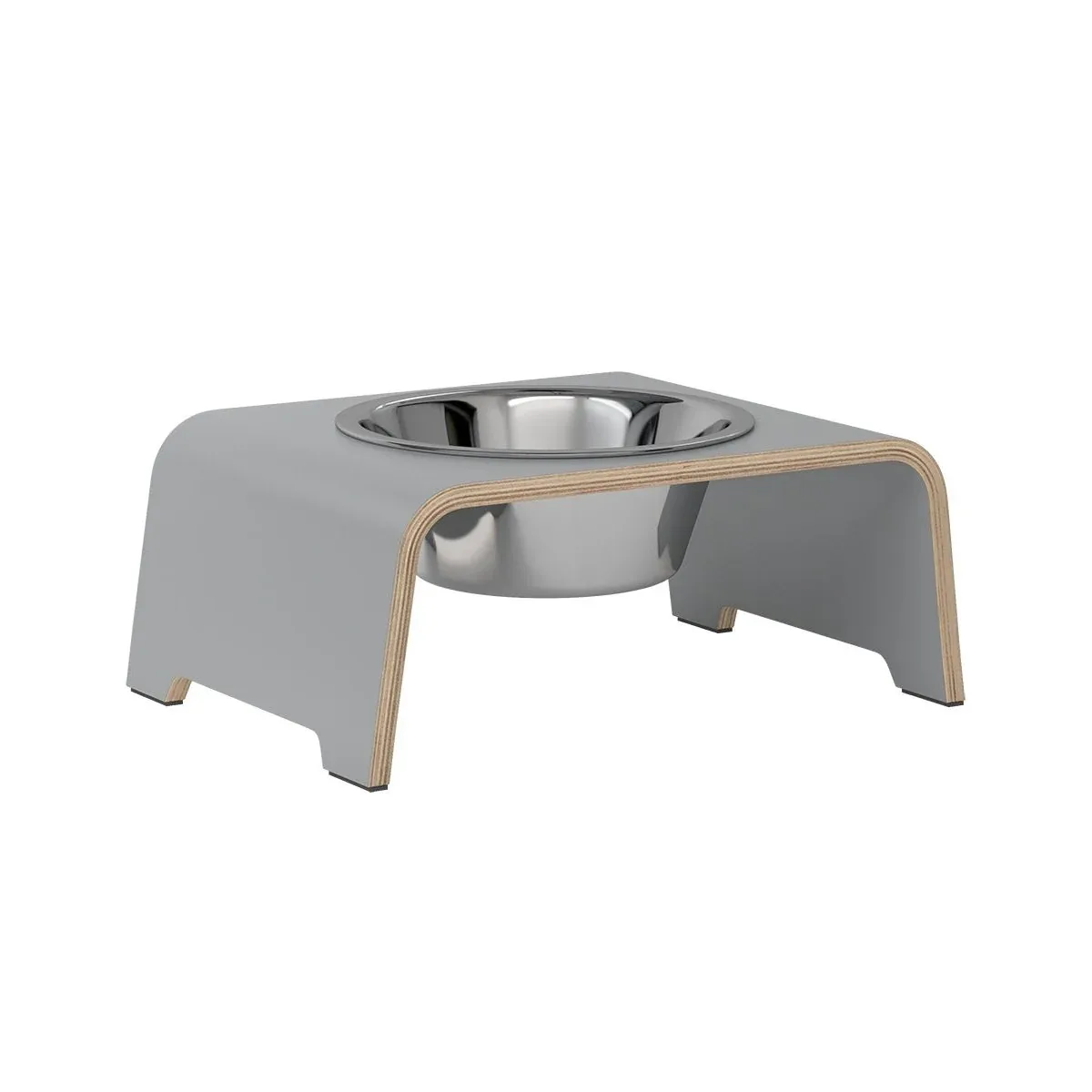 dogBar® Single korotettu ruokakuppi – Harmaa