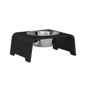 dogBar® Single korotettu ruokakuppi – Tumma tammi