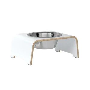 dogBar® Single korotettu ruokakuppi – Valkoinen