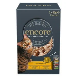 Encore Jelly Pouch Mix 5 x 50 g Chicken Selection