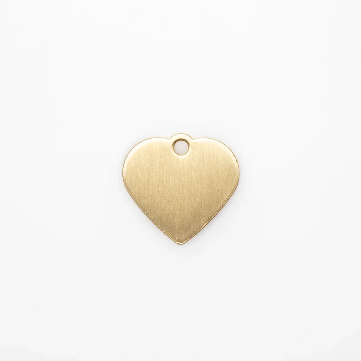 Engraved Dog Tag – Brass Heart