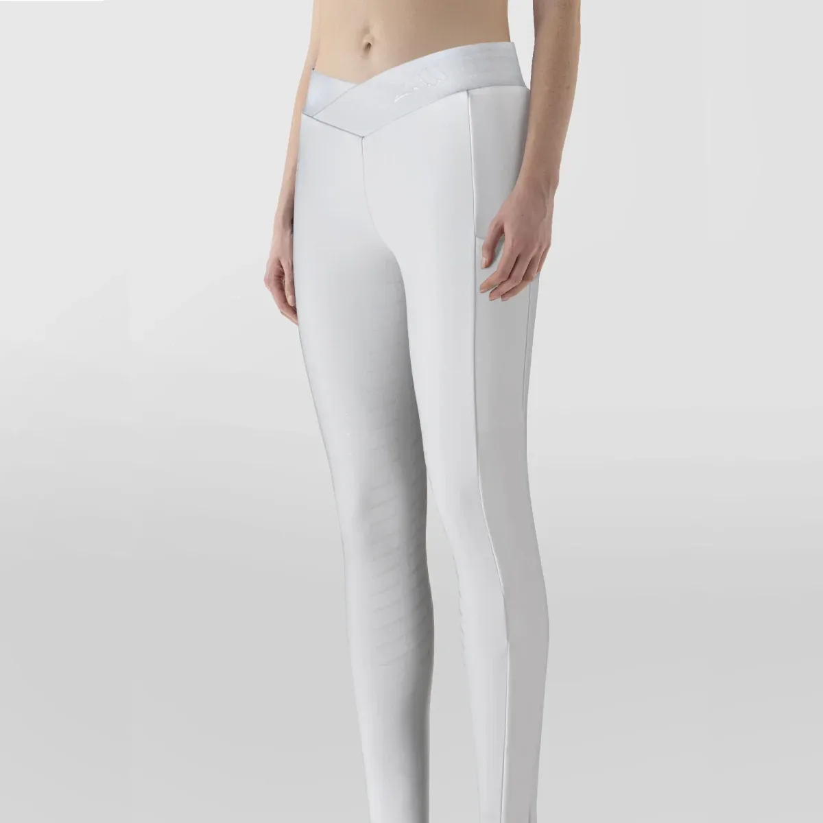 Equiline naisten kaksikerros leggings Cibef valkoinen M