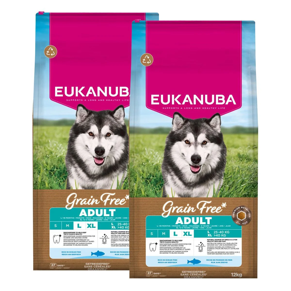 Eukanuba Grain Free Adult L/XL 2 x 12kg