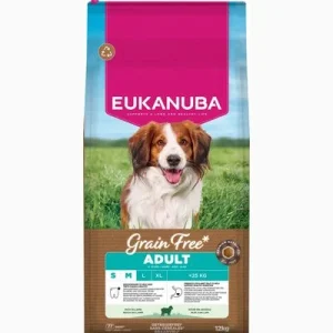Eukanuba Grain Free Adult Small & Medium Breed karitsa 12 kg